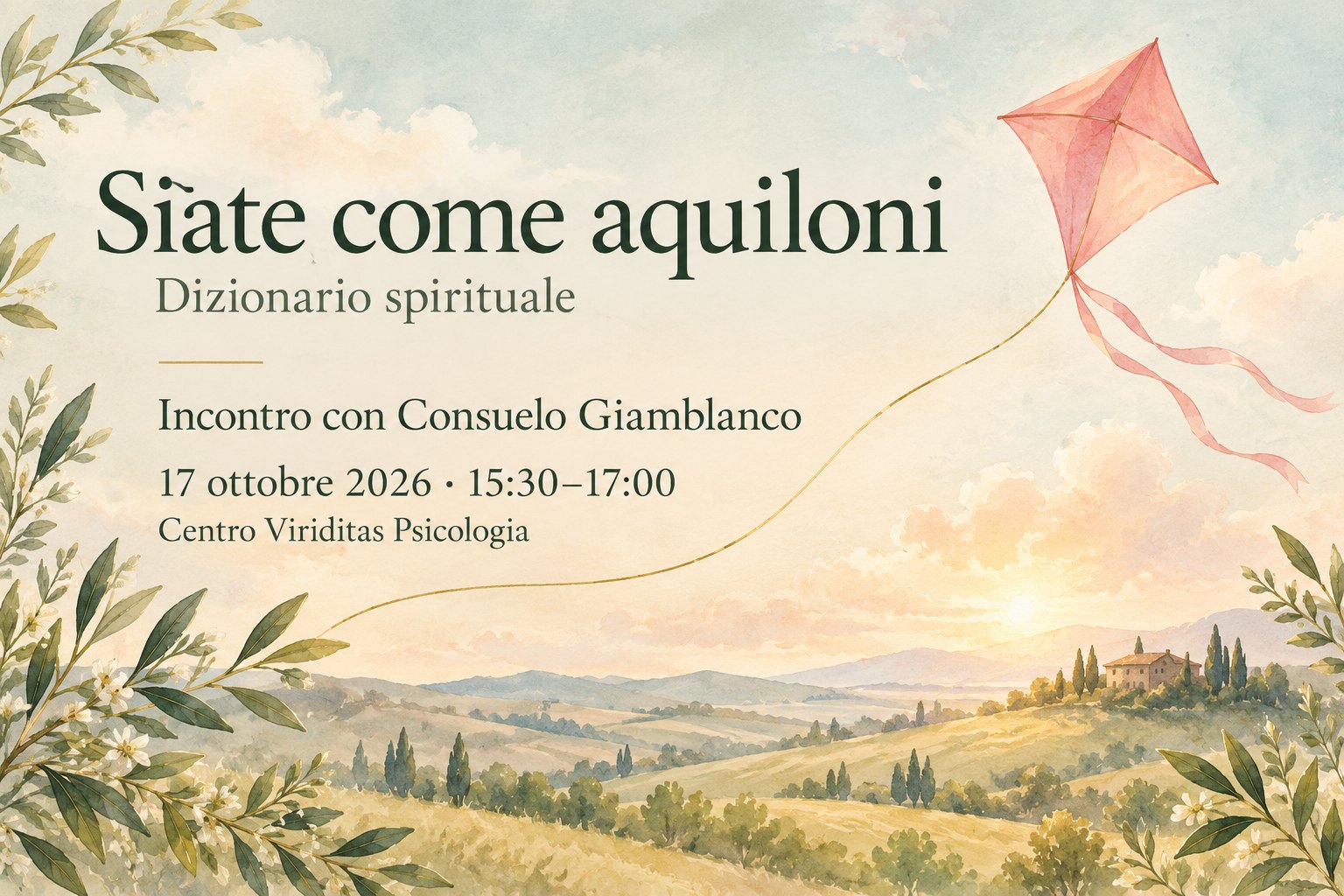 Siate come aquiloni: incontro con Consuelo Giamblanco, 17 ottobre 2026, dalle 15:30 alle 17:00